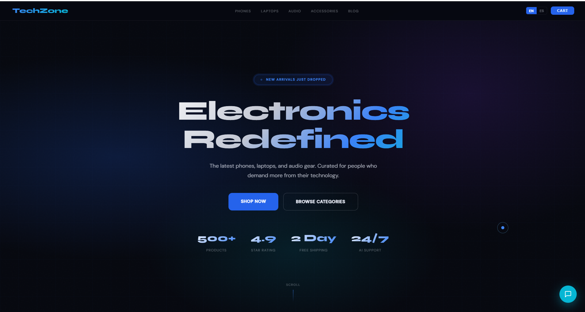 Electronics Store website template